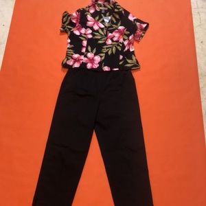 Havana Jack's Cafe Short Sleeve Pantsuit